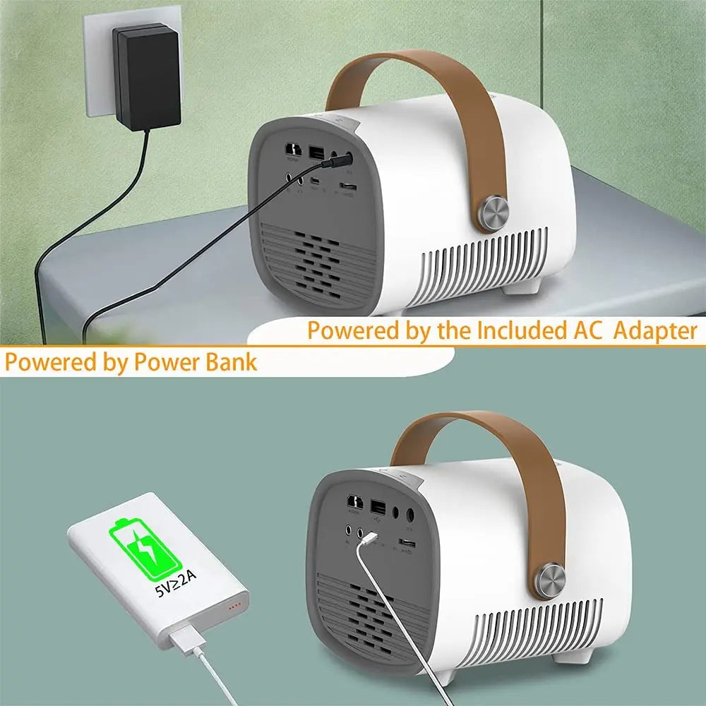 Mini Portable Projector 1080P Supported, Compatible with TV Stick, HDMI, USB, Micro SD, AV, Laptop Pattan Australia